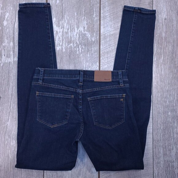Madewell Womens Skinny Skinny Jeans Size 26x32 Dark Denim Low Rise Stretch Pants - Picture 3 of 9